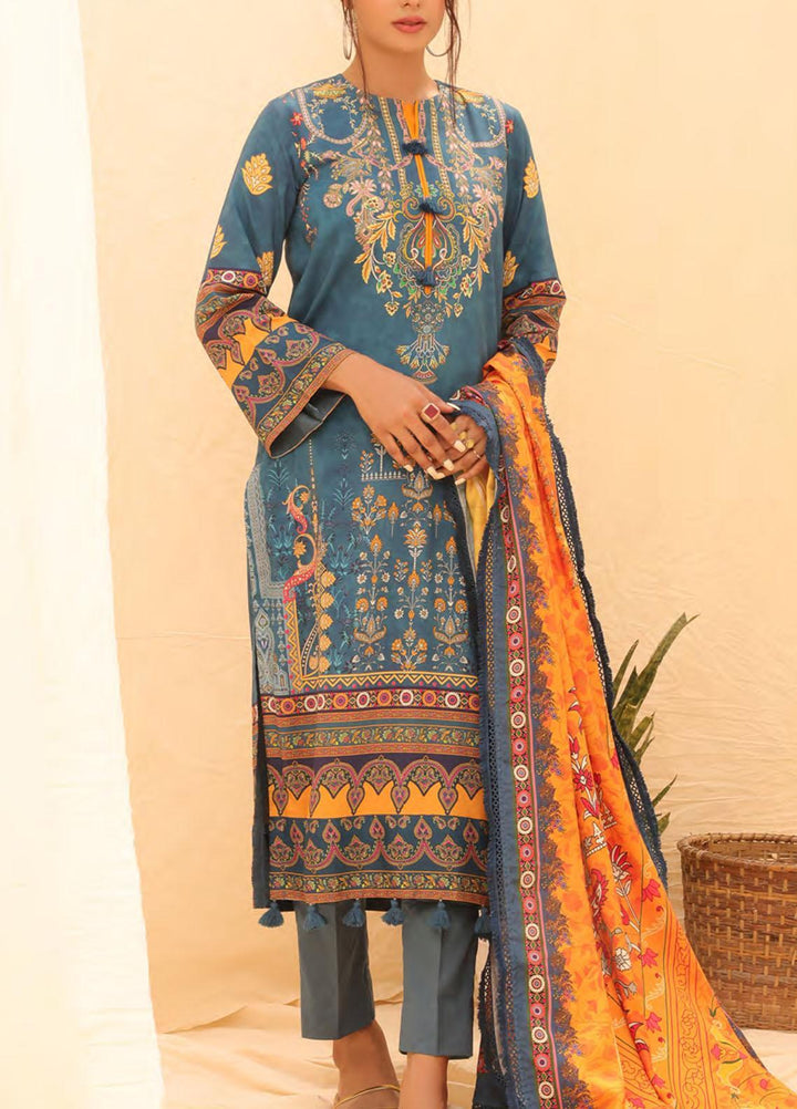 Salitex Printed Linen Suits Unstitched 3 Piece ST22SP WK-01179UT - Winter Collection