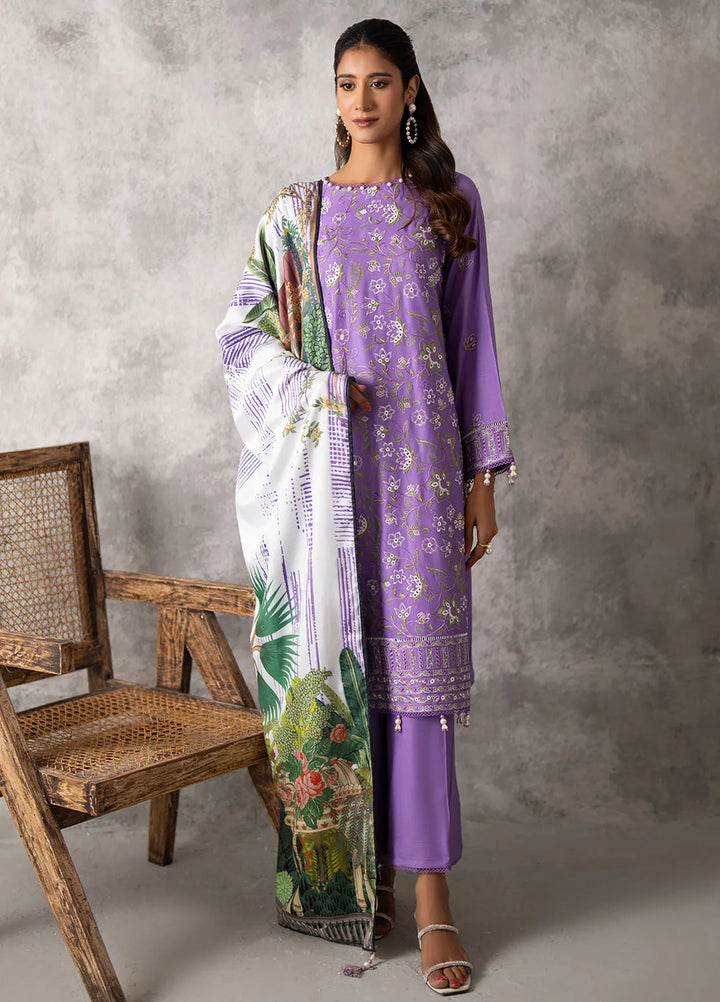 Salitex Embroidered Cottel Suits Unstitched 3 Piece SUNW6MI040UT - Winter Collection