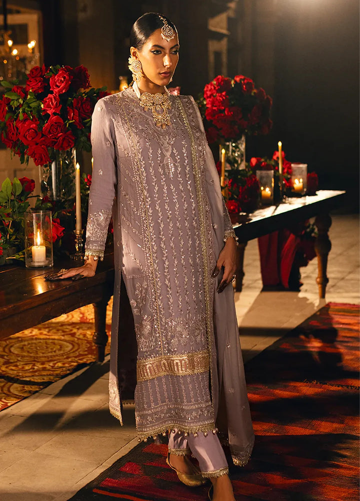 Salitex Embroidered Cotton Net Suits Unstitched 3 Piece WUS3LA23NO14UT - Festive Collection