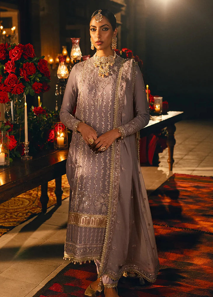 Salitex Embroidered Cotton Net Suits Unstitched 3 Piece WUS3LA23NO14UT - Festive Collection