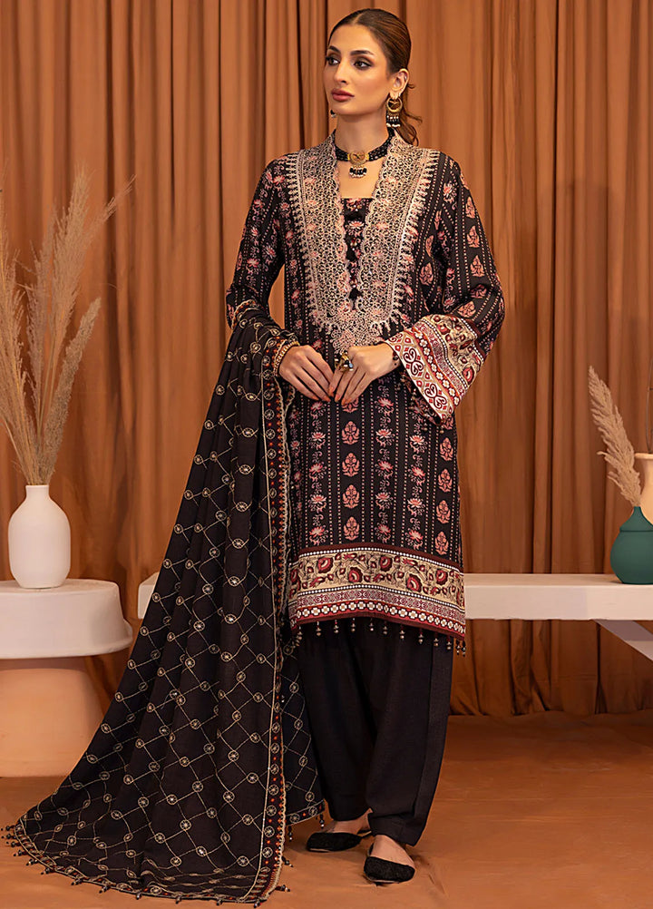 Salitex Embroidered Karandi Suits Unstitched 3 Piece SUNW6PE013UT - Winter Collection