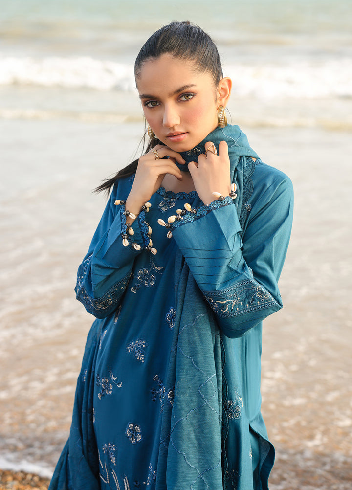 Salitex Embroidered Lawn Suits Unstitched 3 Piece SUNS7ALM049UT - Summer Collection