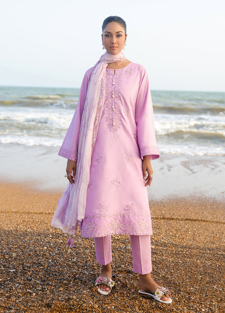 Salitex Embroidered Lawn Suits Unstitched 3 Piece SUNS7ALM053UT - Summer Collection