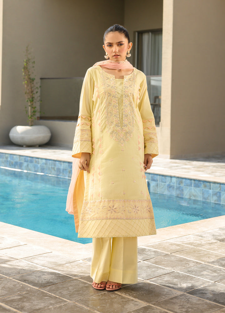 Salitex Embroidered Lawn Suits Unstitched 3 Piece SUNS7ALM063UT - Summer Collection
