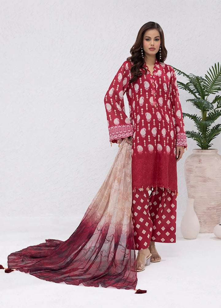 Salitex Embroidered Lawn Suits Unstitched 3 Piece SUNS7PCK009UT - Summer Collection