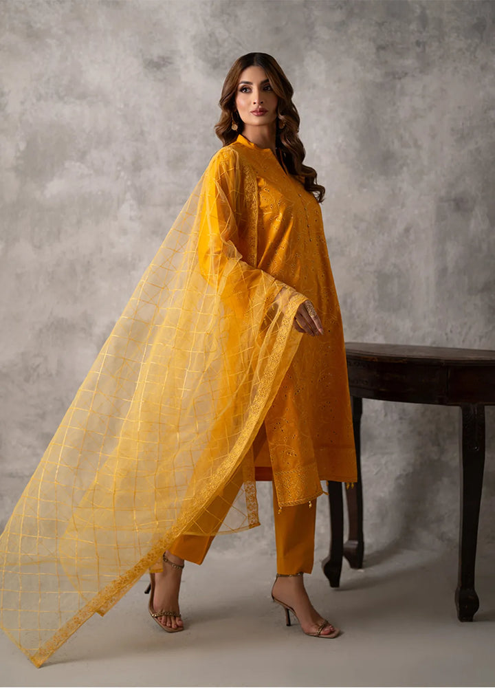 Salitex Embroidered Lawn Suits Unstitched 3 Piece SUNW6MI015UT - Summer Collection