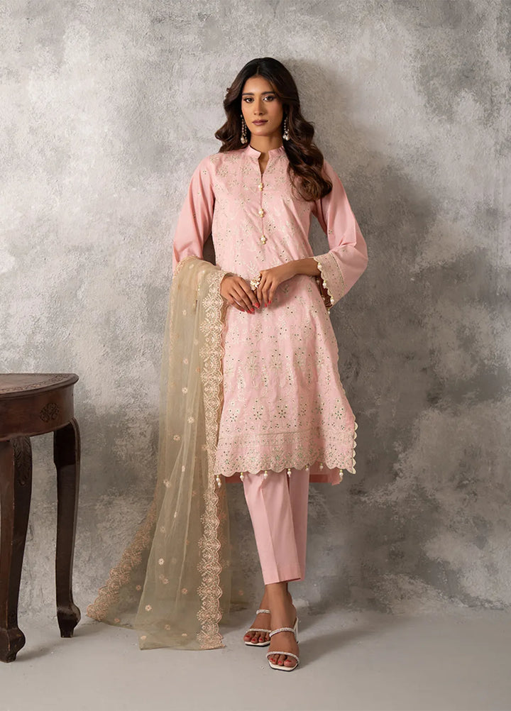 Salitex Embroidered Lawn Suits Unstitched 3 Piece SUNW6MI017UT - Summer Collection