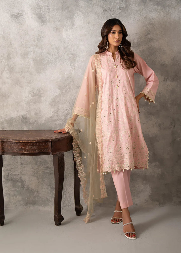 Salitex Embroidered Lawn Suits Unstitched 3 Piece SUNW6MI017UT - Summer Collection