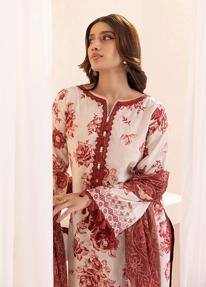 Salitex Embroidered Silk Lawn Suits Unstitched 3 Piece SUNS7PCK012UT - Summer Collection