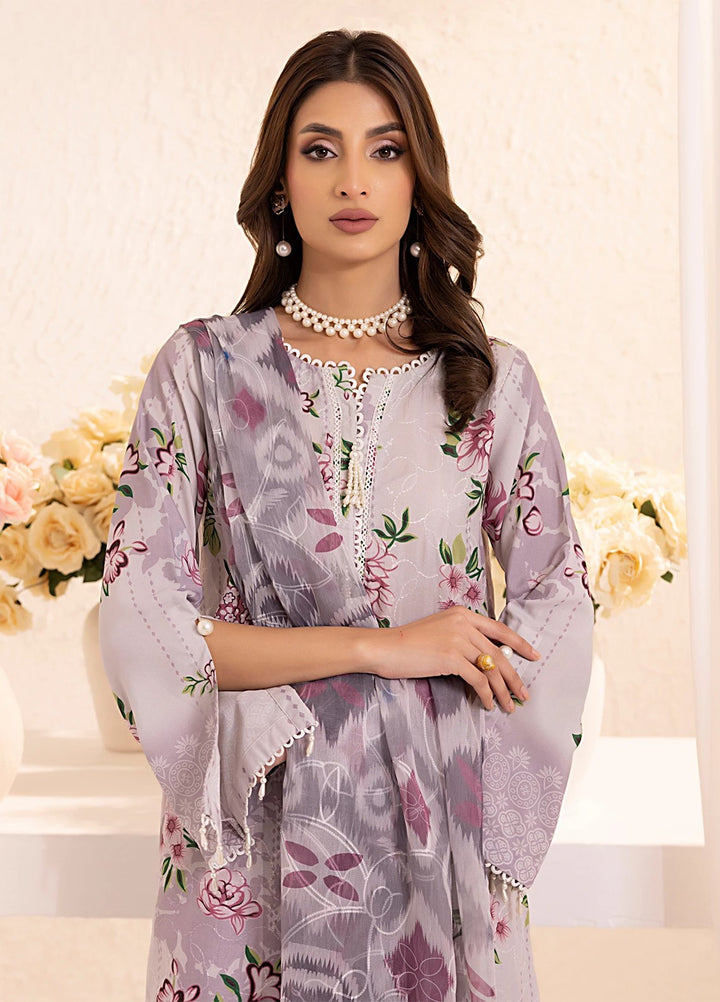 Salitex Embroidered Silk Lawn Suits Unstitched 3 Piece SUNS7PCK015UT - Summer Collection