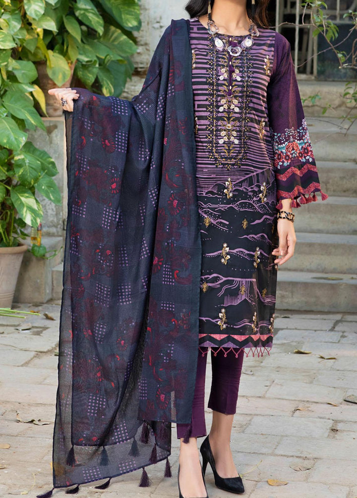 Salitex Embroidered Lawn Suits Unstitched 3 Piece ST21E 00717A - Summer Collection