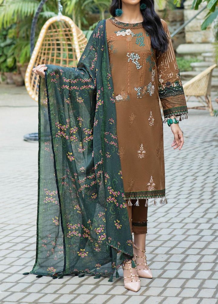 Salitex Embroidered Lawn Suits Unstitched 3 Piece ST21E 00720A - Summer Collection