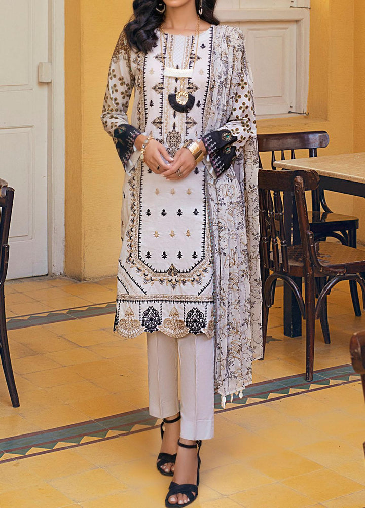 Salitex Embroidered Lawn Suits Unstitched 3 Piece ST21FT WK-00728-A - Summer Collection