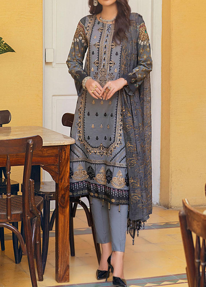 Salitex Embroidered Lawn Suits Unstitched 3 Piece ST21FT WK-00728-B - Summer Collection