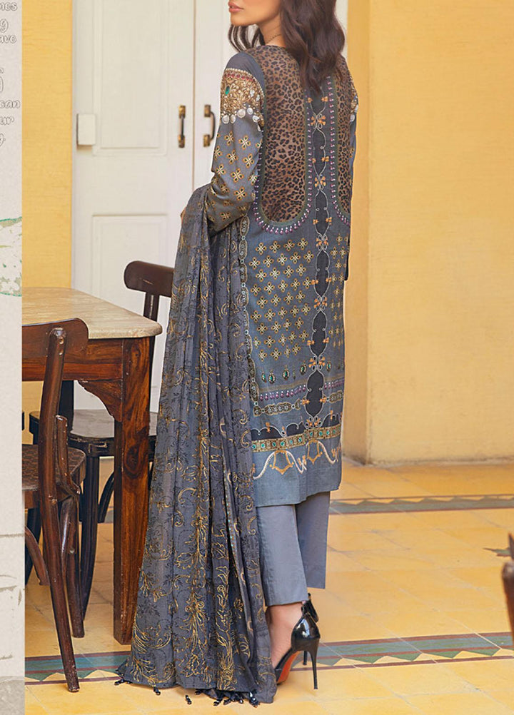 Salitex Embroidered Lawn Suits Unstitched 3 Piece ST21FT WK-00728-B - Summer Collection