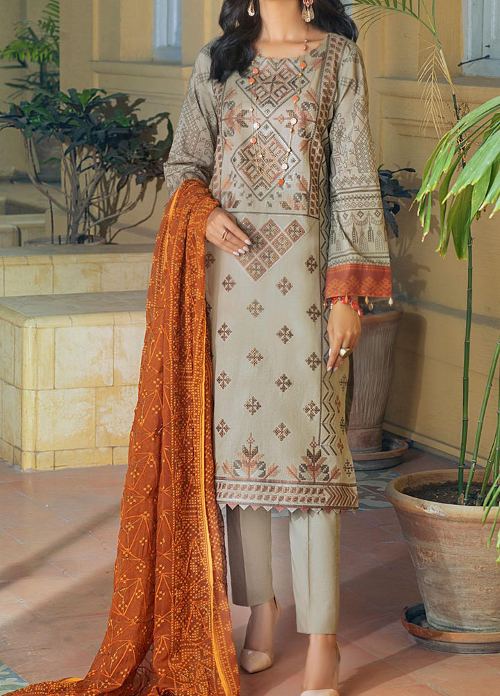 Salitex Embroidered Lawn Suits Unstitched 3 Piece ST21FT WK-00731-B - Summer Collection
