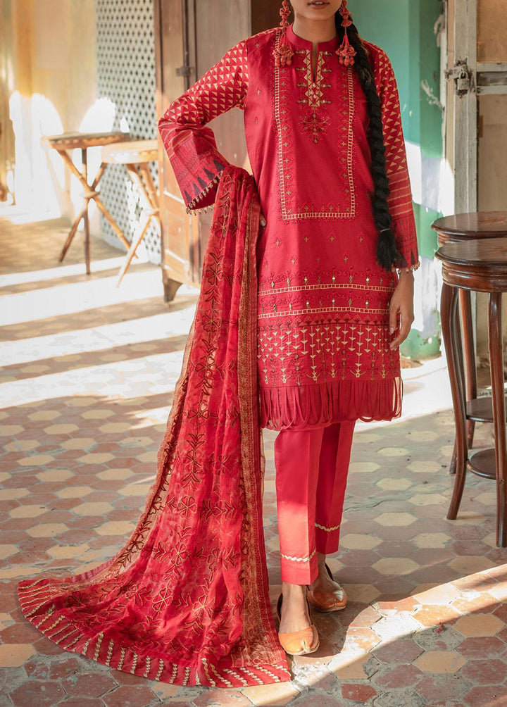 Faustina By Salitex Embroidered Lawn Suits Unstitched 3 Piece ST22F WK-00992BUT - Festive Collection