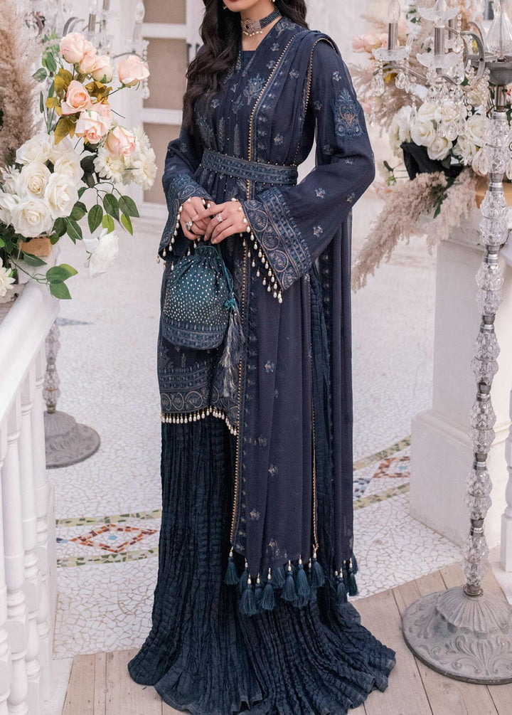 Salitex Embroidered Chiffon Suits Unstitched 3 Piece ST21F HC-00011UT Daimond - Luxury Collection