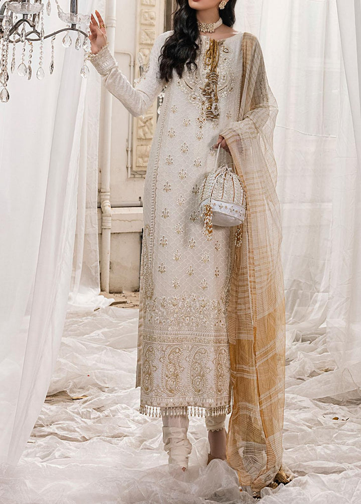 Salitex Embroidered Chiffon Suits Unstitched 3 Piece ST21F HC-00012UT Daisy - Luxury Collection