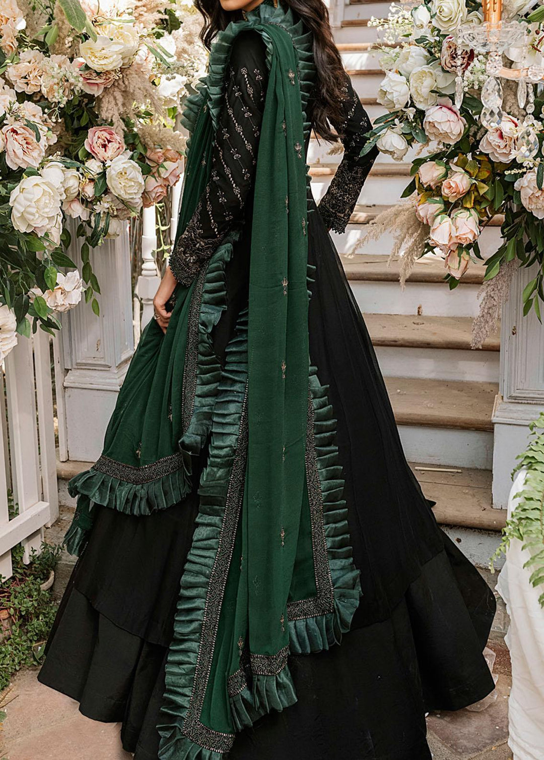 Salitex Embroidered Chiffon Suits Unstitched 3 Piece ST21F HC-00014UT Adorna - Luxury Collection