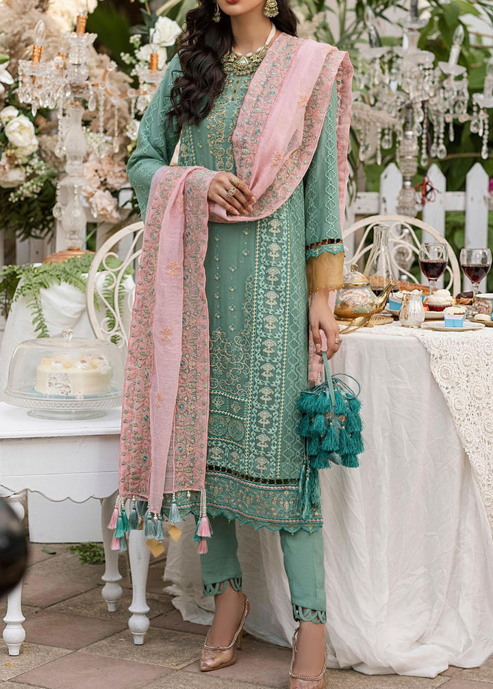 Salitex Embroidered Chiffon Suits Unstitched 3 Piece ST21F HC-00016UT Glory - Luxury Collection