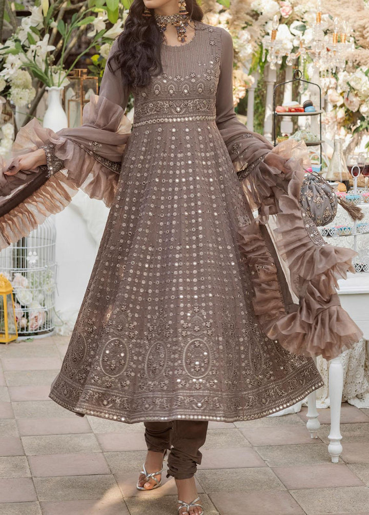 Salitex Embroidered Chiffon Suits Unstitched 3 Piece ST21F HC-00017UT Kyra - Luxury Collection