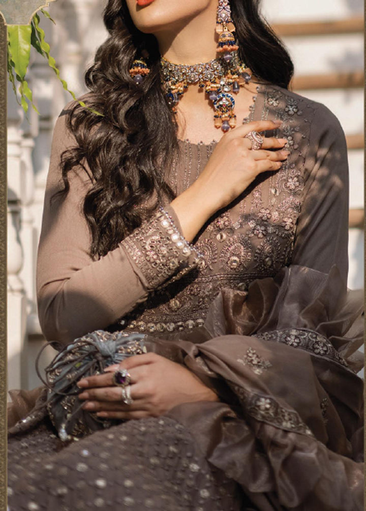 Salitex Embroidered Chiffon Suits Unstitched 3 Piece ST21F HC-00017UT Kyra - Luxury Collection