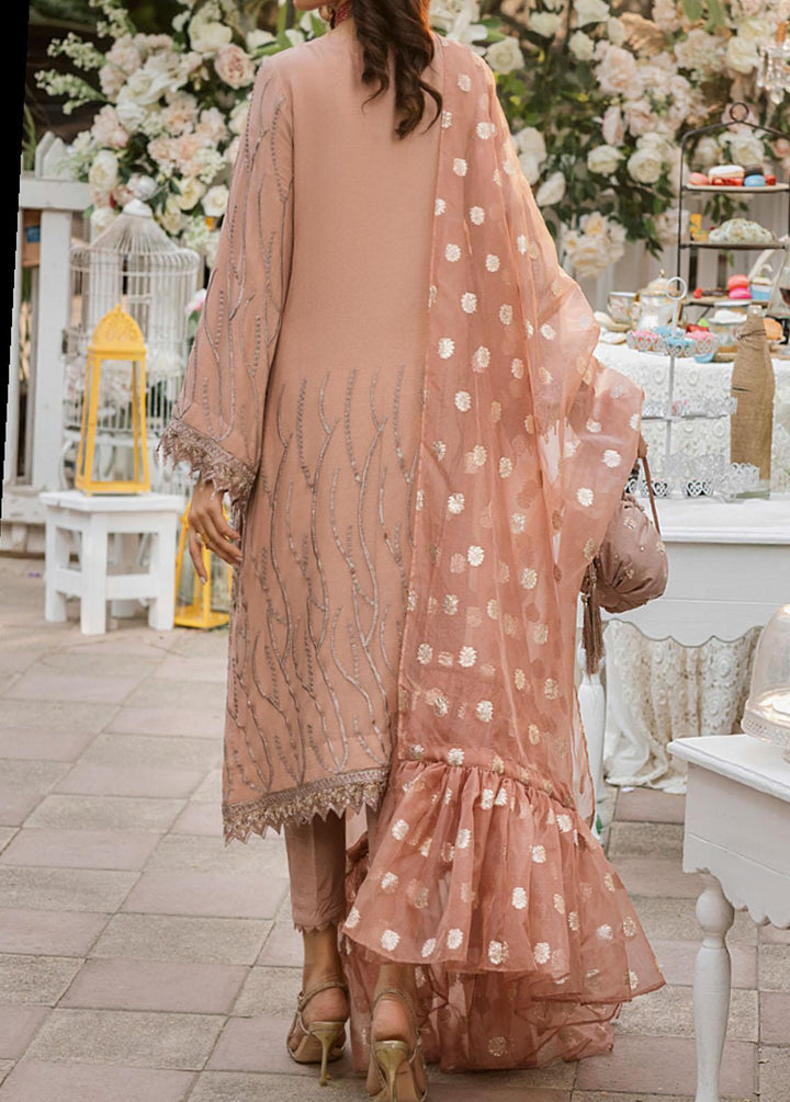 Salitex Embroidered Chiffon Suits Unstitched 3 Piece ST21F HC-00018UT Lilly - Luxury Collection