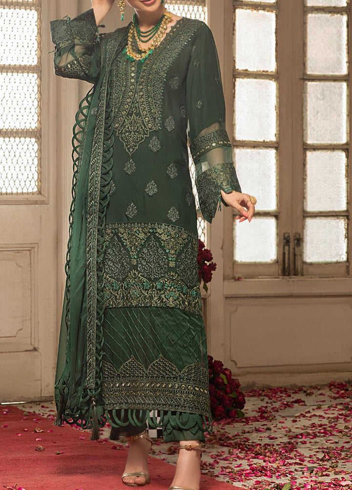 Salitex Embroidered Chiffon Suits Unstitched 3 Piece SL21LC HC-00005 - Festive Collection