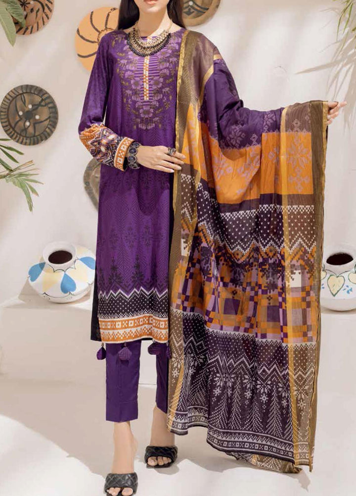 Salitex Printed Cambric Suits Unstitched 3 Piece SL21IG IP-00104B - Winter Collection