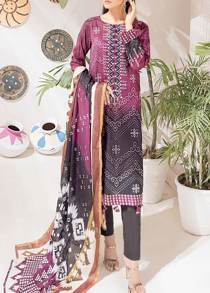 Salitex Printed Cambric Suits Unstitched 3 Piece SL21IG IP-00105B - Winter Collection