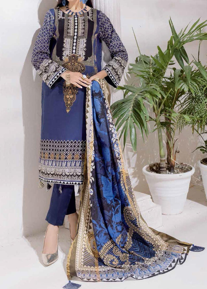 Salitex Printed Cambric Suits Unstitched 3 Piece SL21IG IP-00109B - Winter Collection