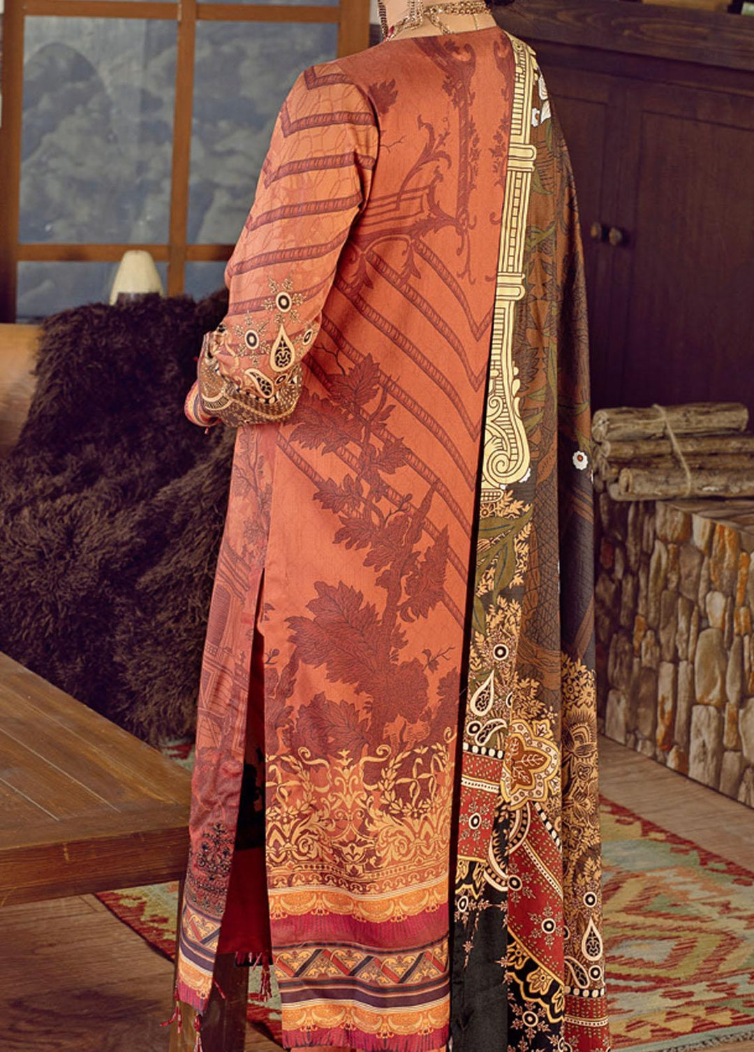 Salitex Embroidered Cottel Suits Unstitched 3 Piece ST21CT WK-00644 - Winter Collection