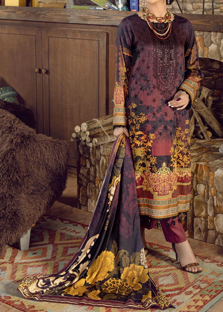 Salitex Embroidered Cottel Suits Unstitched 3 Piece ST21CT WK-00645 - Winter Collection