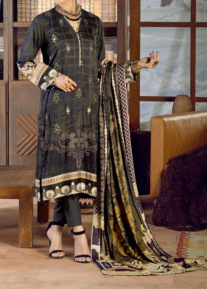 Salitex Embroidered Cottel Suits Unstitched 3 Piece ST21CT WK-00648 - Winter Collection