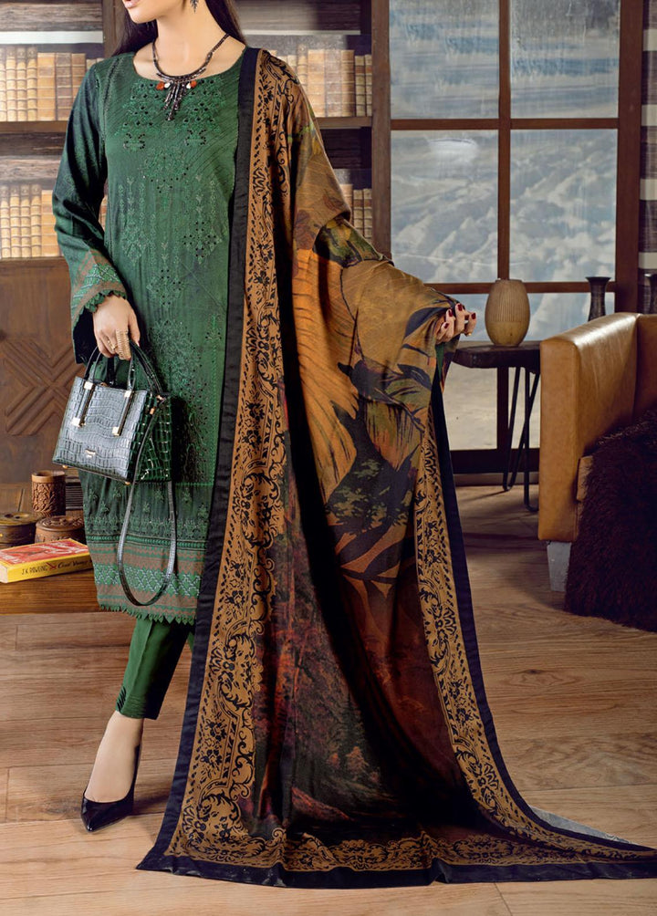 Salitex Embroidered Cottel Suits Unstitched 3 Piece ST21CT WK-00649 - Winter Collection