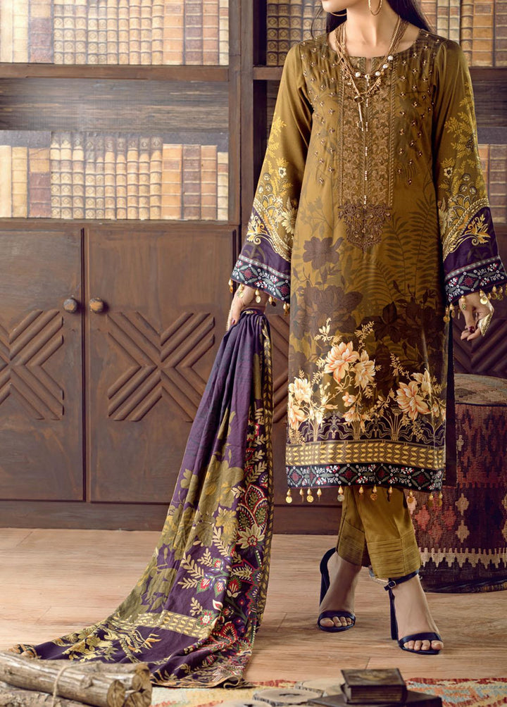 Salitex Embroidered Cottel Suits Unstitched 3 Piece ST21CT WK-00651 - Winter Collection