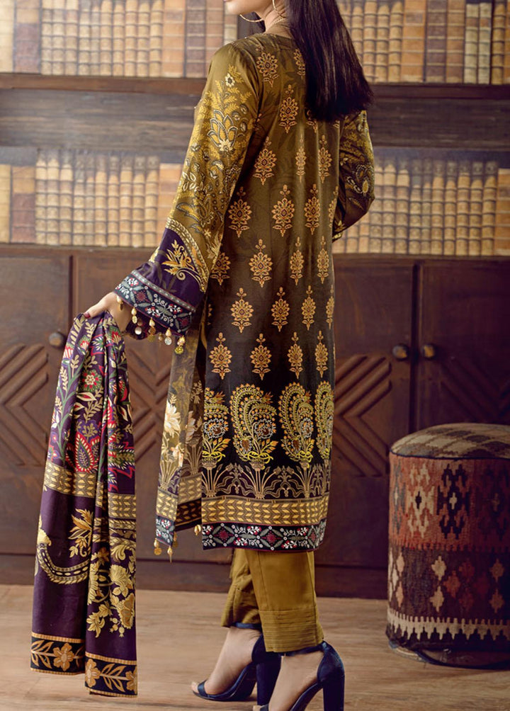 Salitex Embroidered Cottel Suits Unstitched 3 Piece ST21CT WK-00651 - Winter Collection