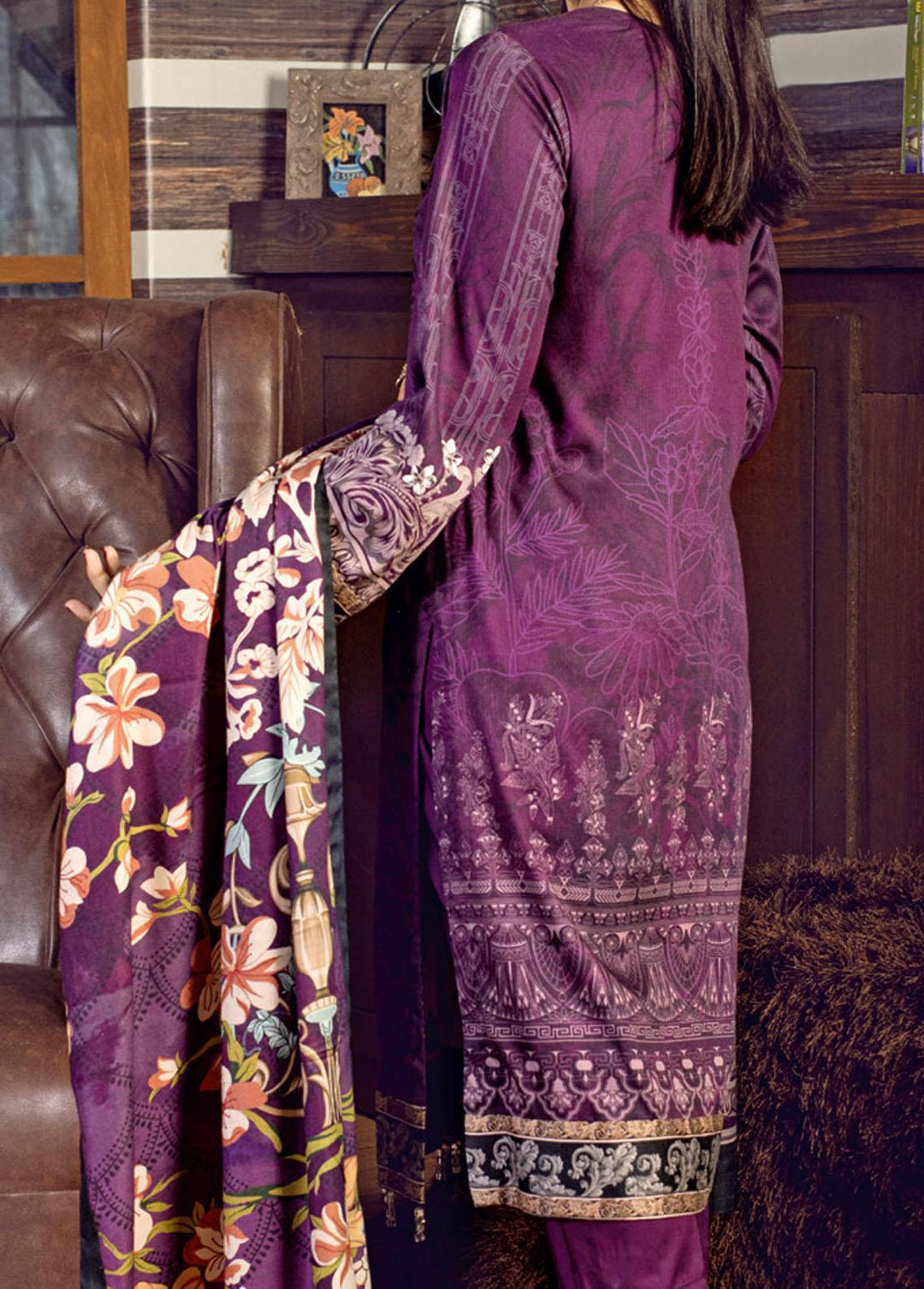 Salitex Embroidered Cottel Suits Unstitched 3 Piece ST21CT WK-00654 - Winter Collection