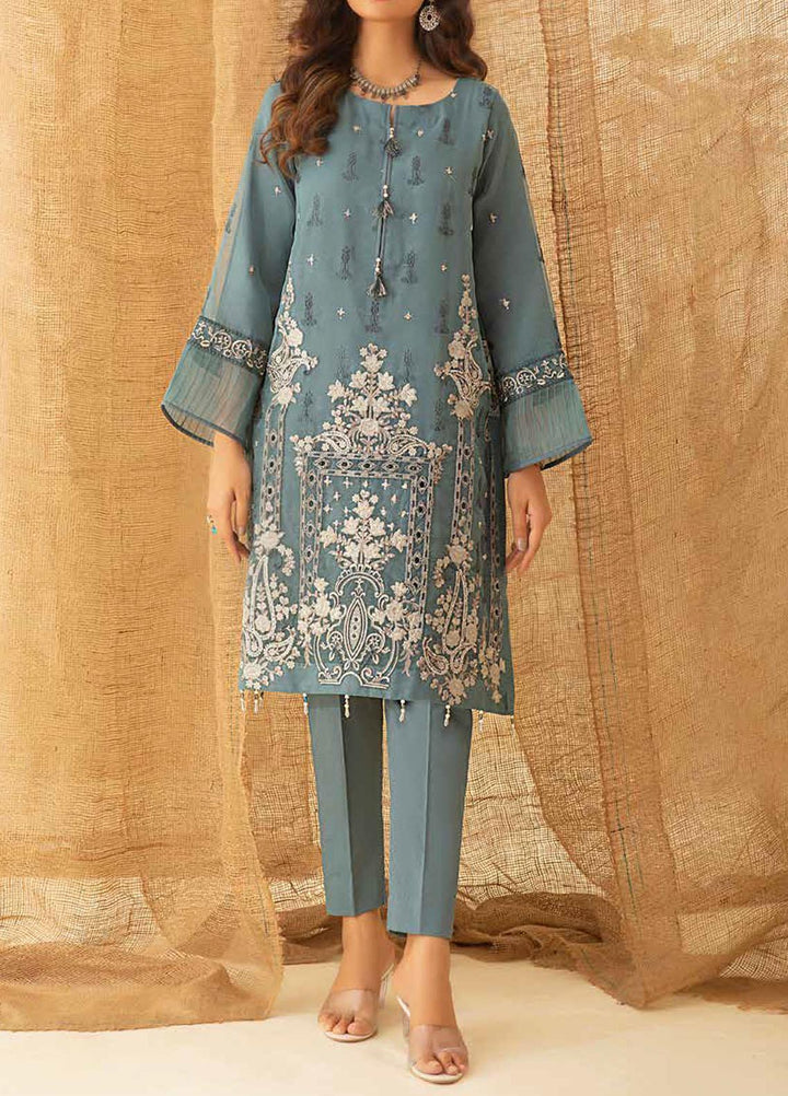 Salitex Embroidered Organza Unstitched Kurties SL21KL WK-00749 - Formals Collection