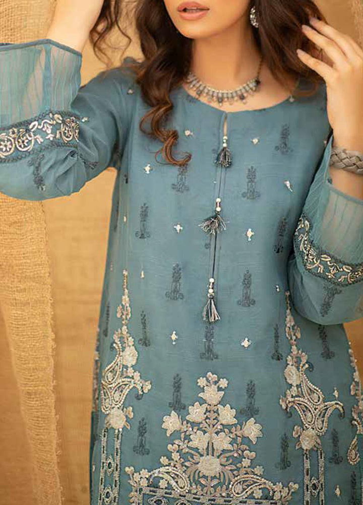 Salitex Embroidered Organza Unstitched Kurties SL21KL WK-00749 - Formals Collection