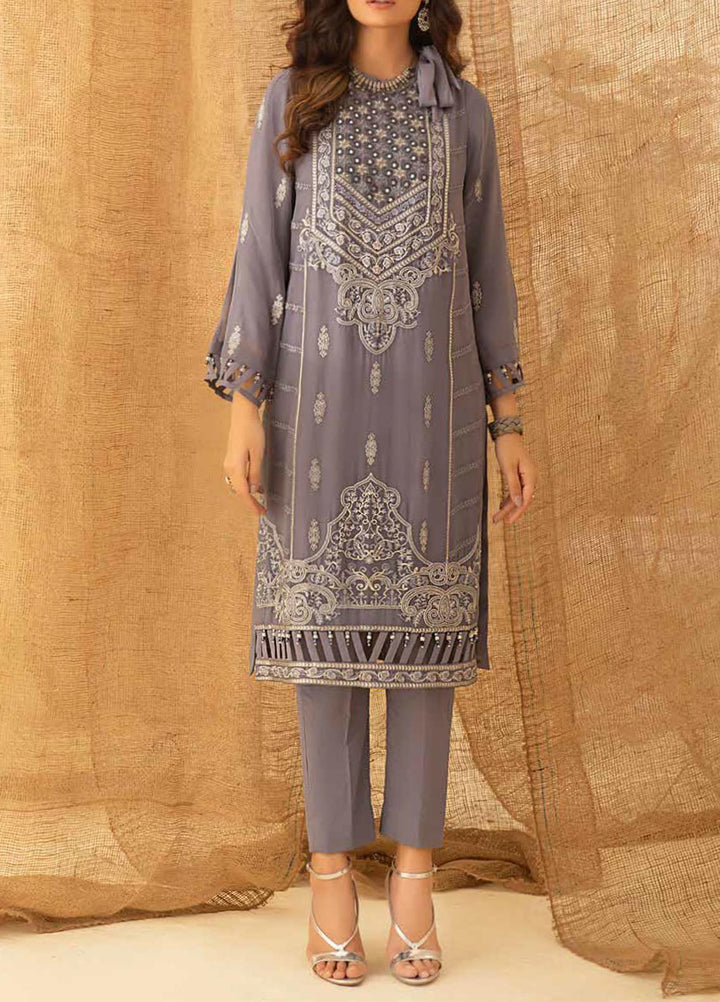 Salitex Embroidered Chiffon  Unstitched Kurties SL21KL WK-00753 - Formals Collection