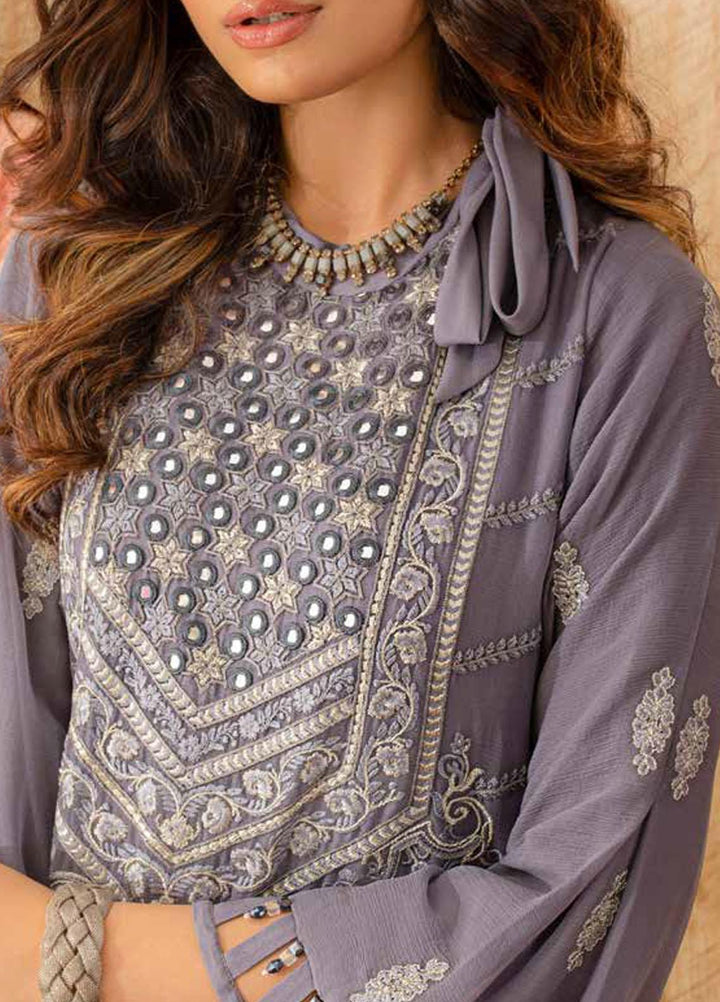 Salitex Embroidered Chiffon  Unstitched Kurties SL21KL WK-00753 - Formals Collection