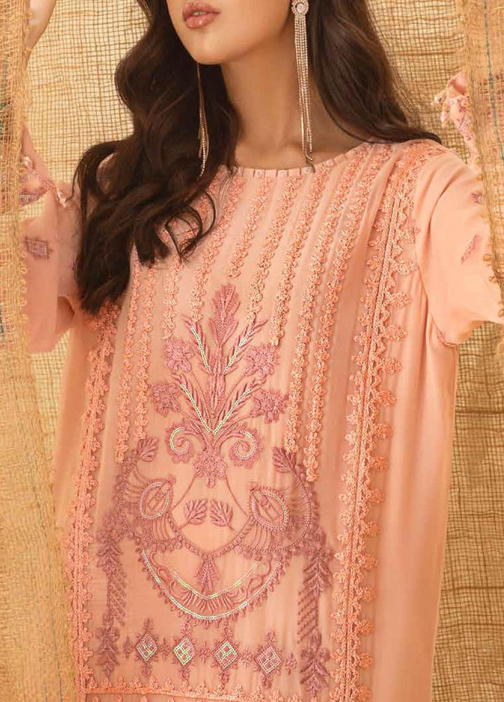 Salitex Embroidered Chiffon  Unstitched Kurties SL21KL WK-00756 - Formals Collection