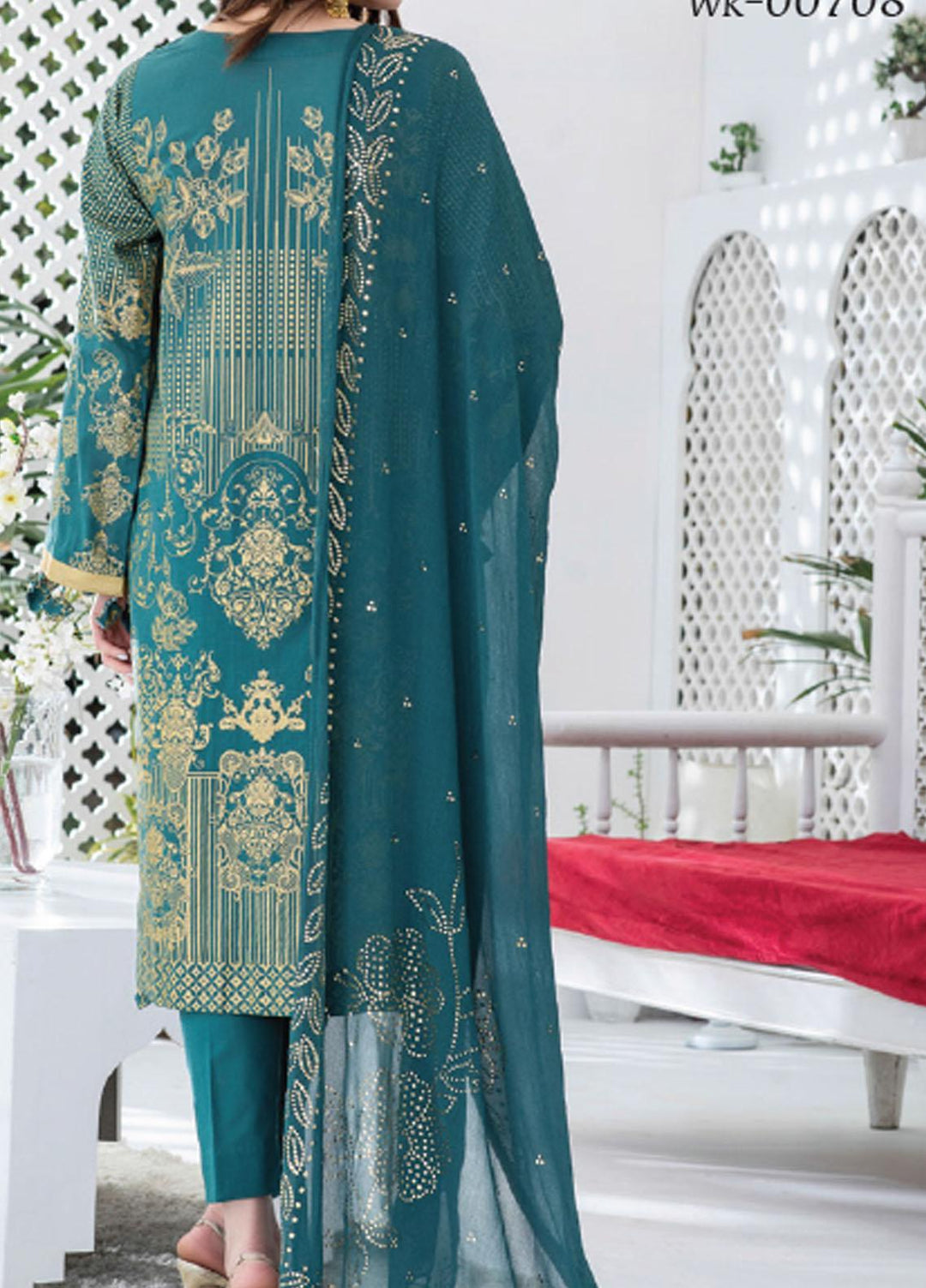 Oznur By Salitex Embroidered Lawn Suits Unstitched 3 Piece ST21O 00708 - Luxury Festive Collection