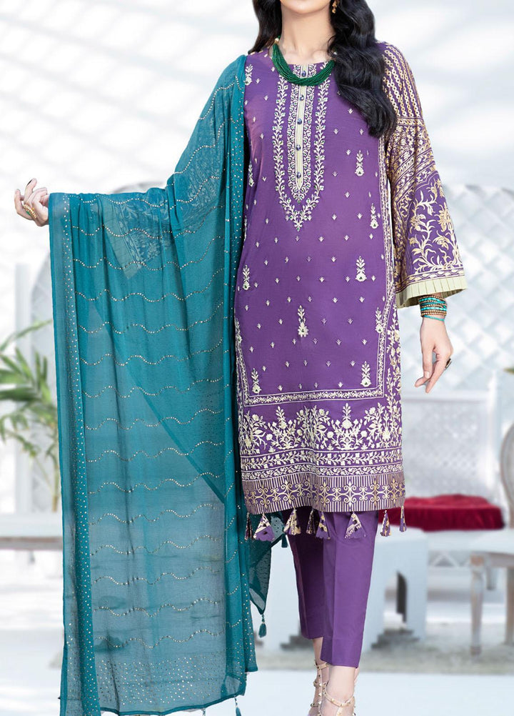 Oznur By Salitex Embroidered Lawn Suits Unstitched 3 Piece ST21O 00714 - Luxury Festive Collection