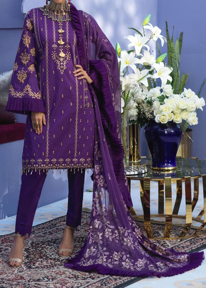 Oznur Mukesh By Salitex Embroidered Lawn Suits Unstitched 3 Piece ST22-OM2 WK-00995AUT - Summer Collection