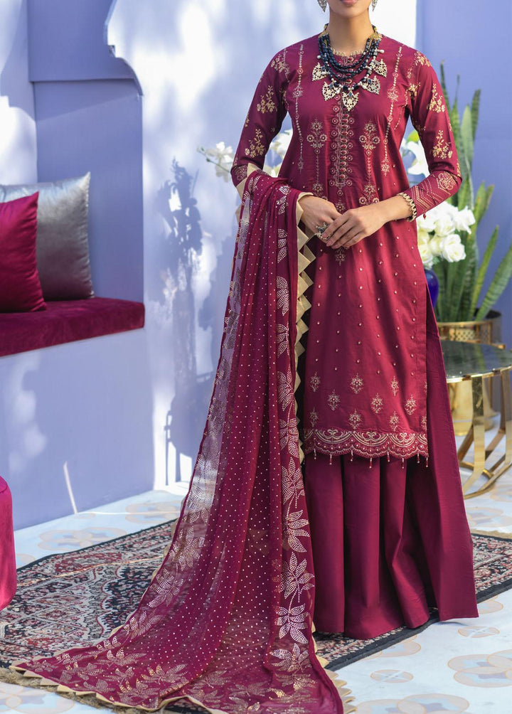 Oznur Mukesh By Salitex Embroidered Lawn Suits Unstitched 3 Piece ST22-OM2 WK-00996AUT - Summer Collection