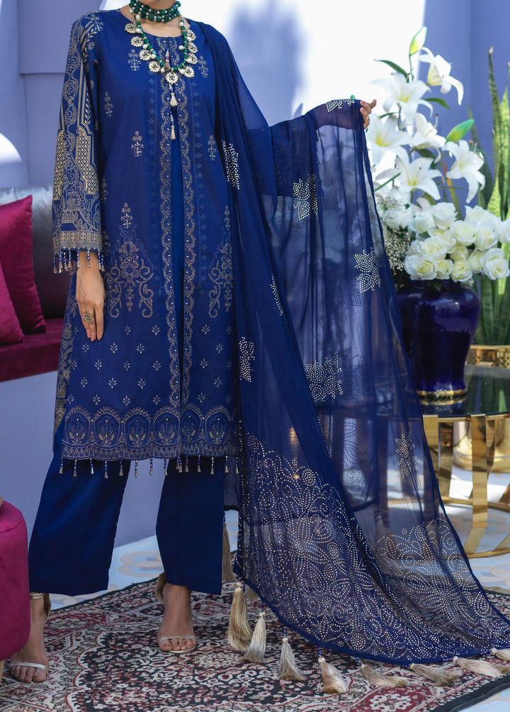 Oznur Mukesh By Salitex Embroidered Lawn Suits Unstitched 3 Piece ST22-OM2 WK-00998BUT - Summer Collection