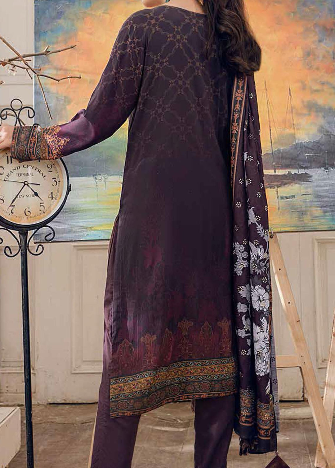 Oznur By Salitex Embroidered Linen Suits Unstitched 3 Piece ST21LN WK-00891 - Winter Collection